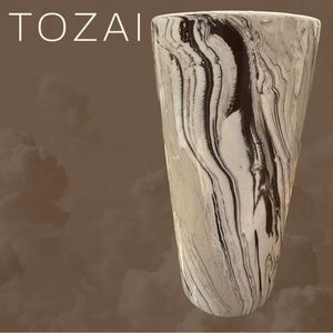 TOZAI HOME Large Faux  Marble Handcrafted Vase
